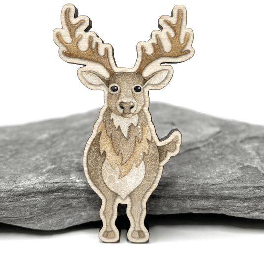 Scottish Stag Fridge Magnet - Wooden Laser Cut - East Neuk Beach Crafts