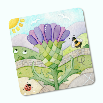 Scottish Thistle Fridge Magnet - Metal - East Neuk Beach Crafts