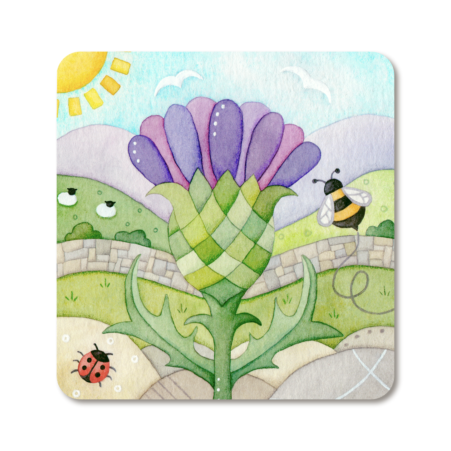 Scottish Thistle Fridge Magnet - Metal - East Neuk Beach Crafts