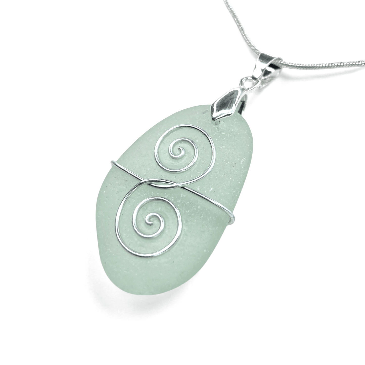 Sea Glass Necklace - Aqua Friendship Pendant - Scottish Jewellery - East Neuk Beach Crafts