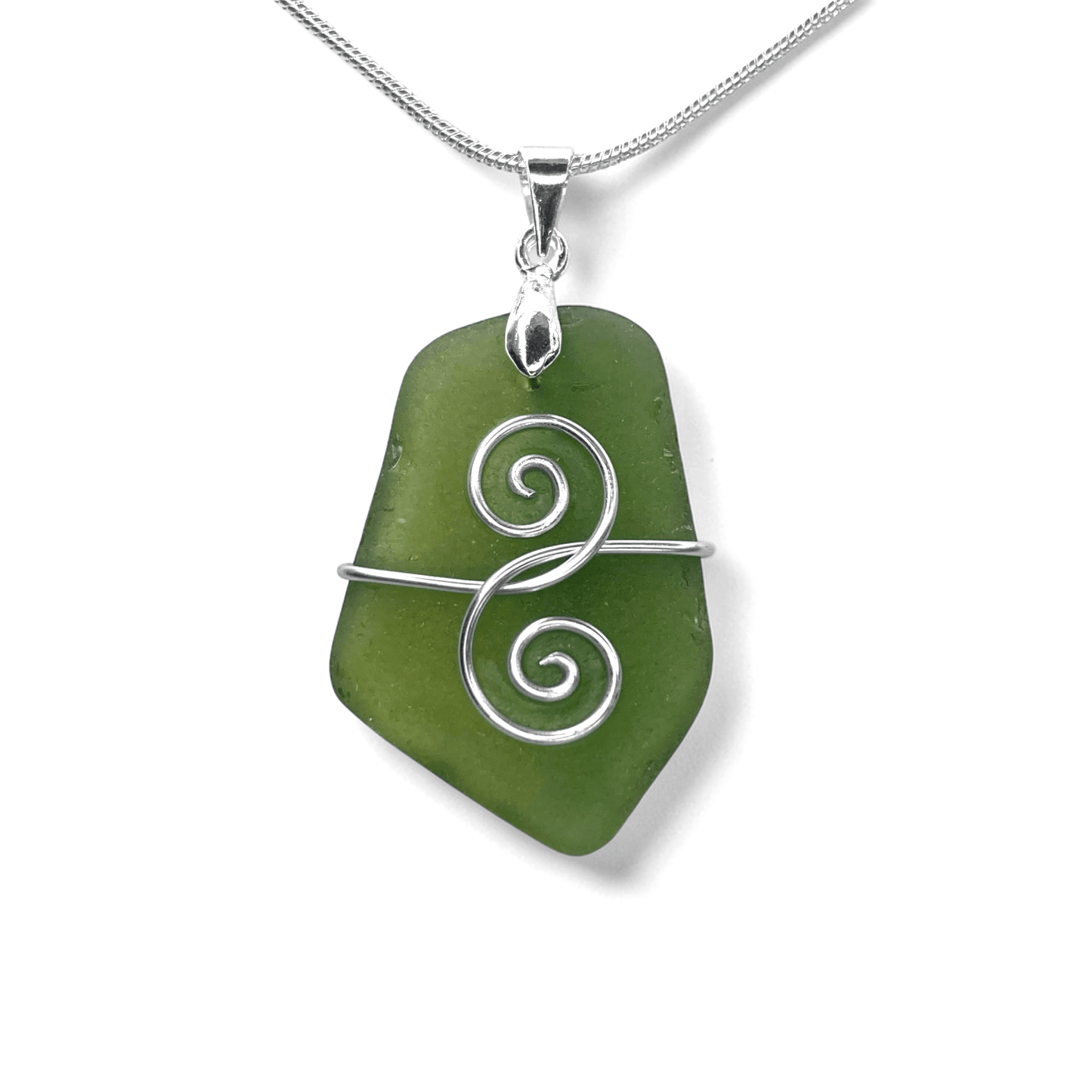 Sea Glass Necklace - Green Friendship Pendant - Scottish Jewellery - East Neuk Beach Crafts