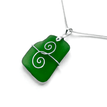 Sea Glass Necklace - Green Friendship Pendant - Scottish Jewellery - East Neuk Beach Crafts