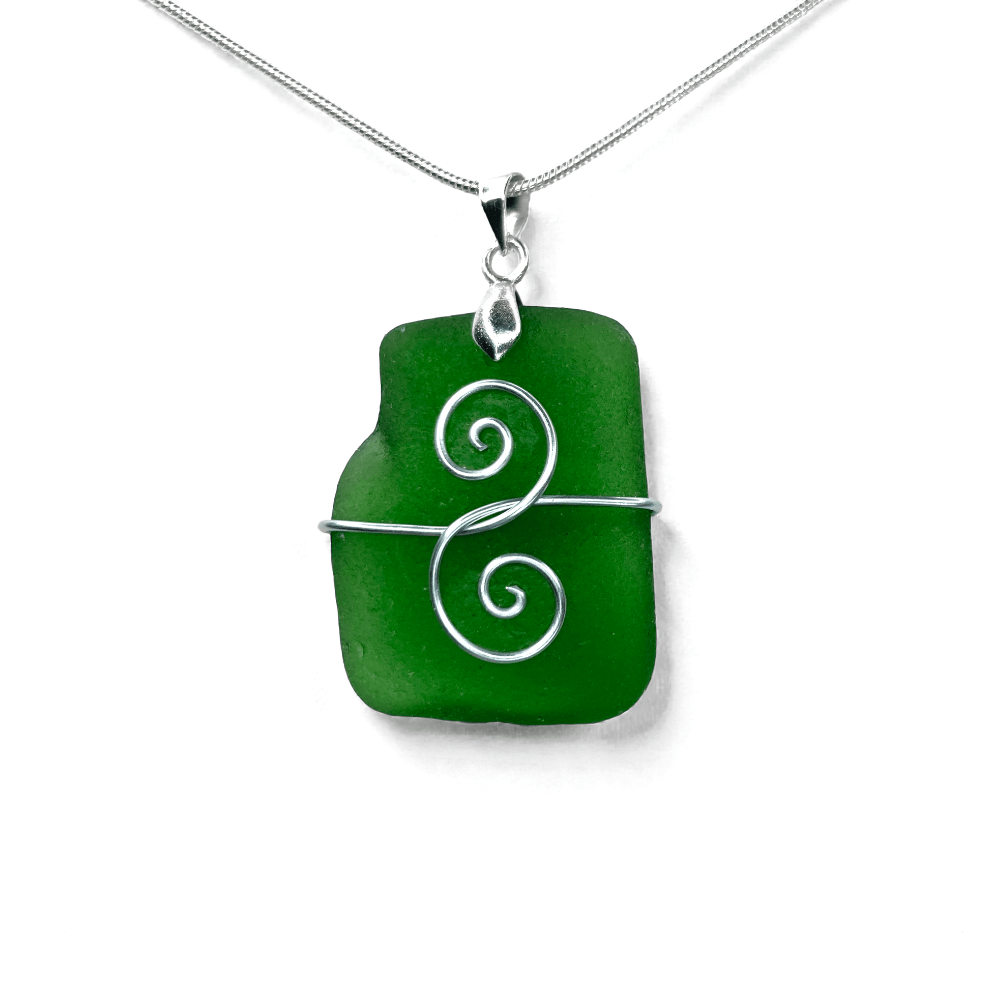 Sea Glass Necklace - Green Friendship Pendant - Scottish Jewellery - East Neuk Beach Crafts
