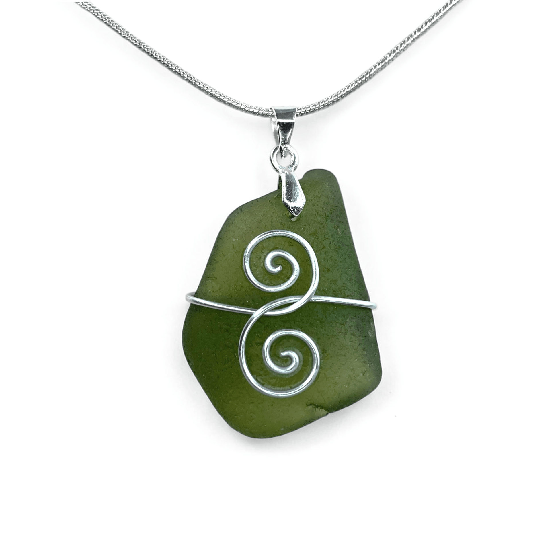 Sea Glass Necklace - Green Friendship Pendant - Scottish Jewellery - East Neuk Beach Crafts