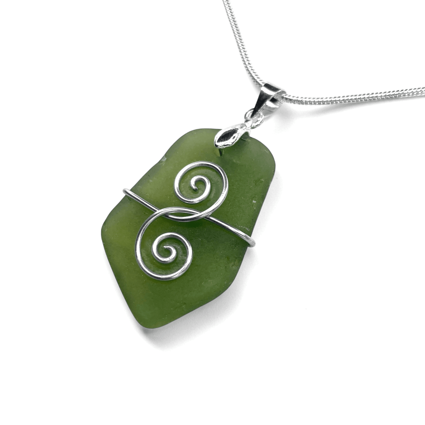 Sea Glass Necklace - Green Friendship Pendant - Scottish Jewellery - East Neuk Beach Crafts