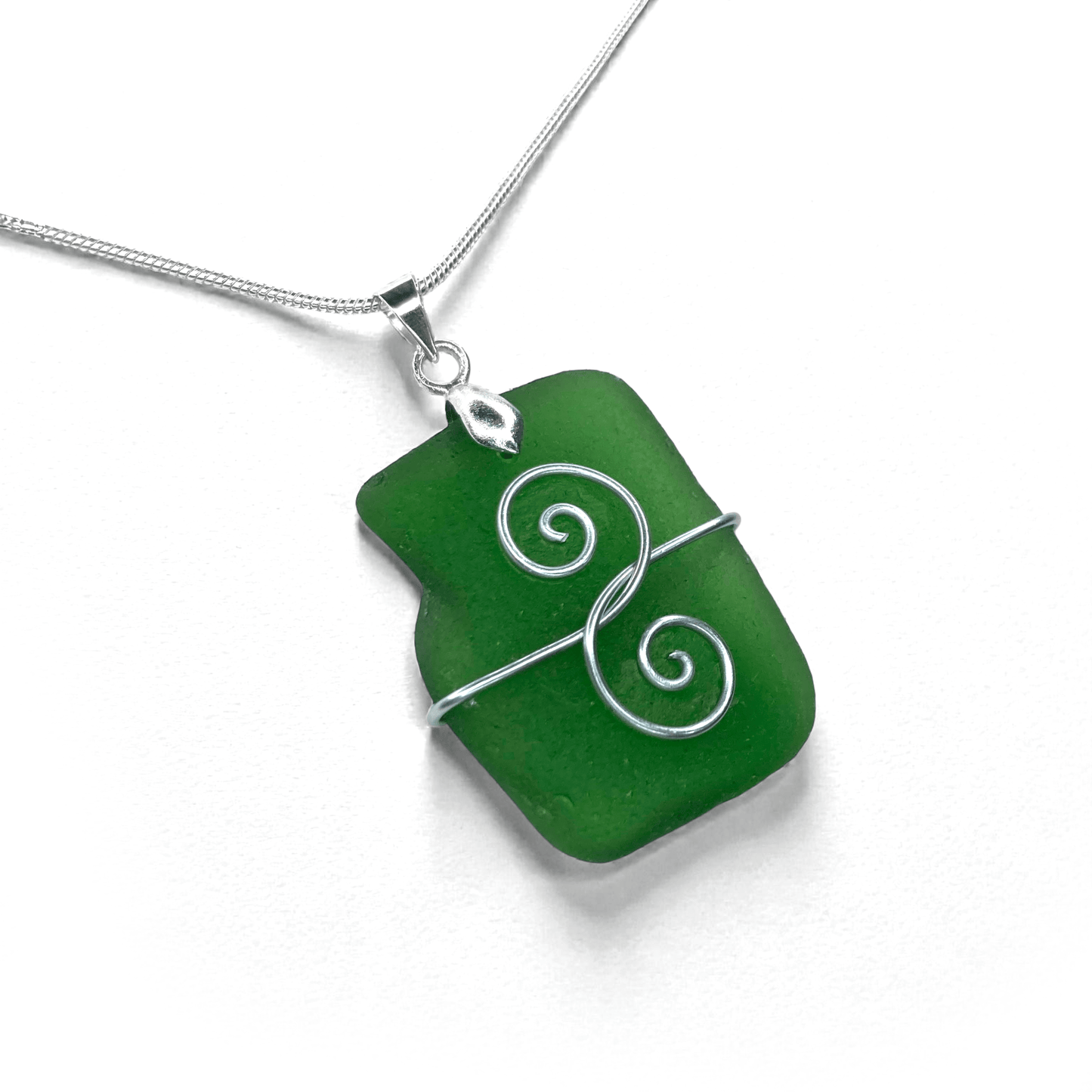 Sea Glass Necklace - Green Friendship Pendant - Scottish Jewellery - East Neuk Beach Crafts