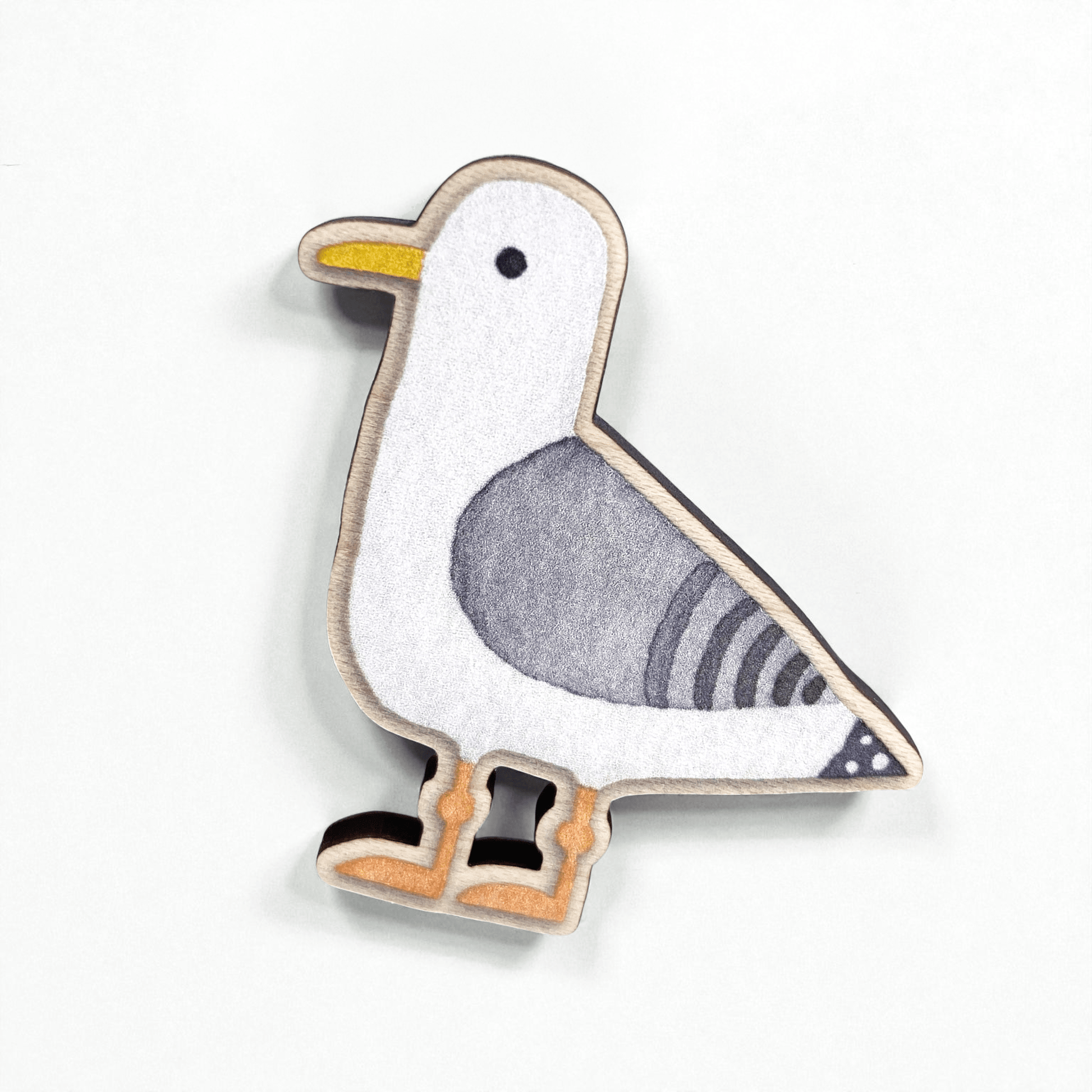 Seagull Fridge Magnet - Wooden Laser Cut - East Neuk Beach Crafts