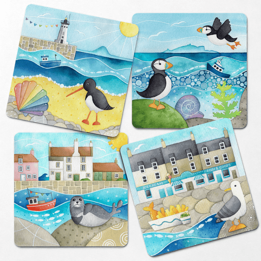 Seaside Placemat Set x4 - East Neuk of Fife - Save £5