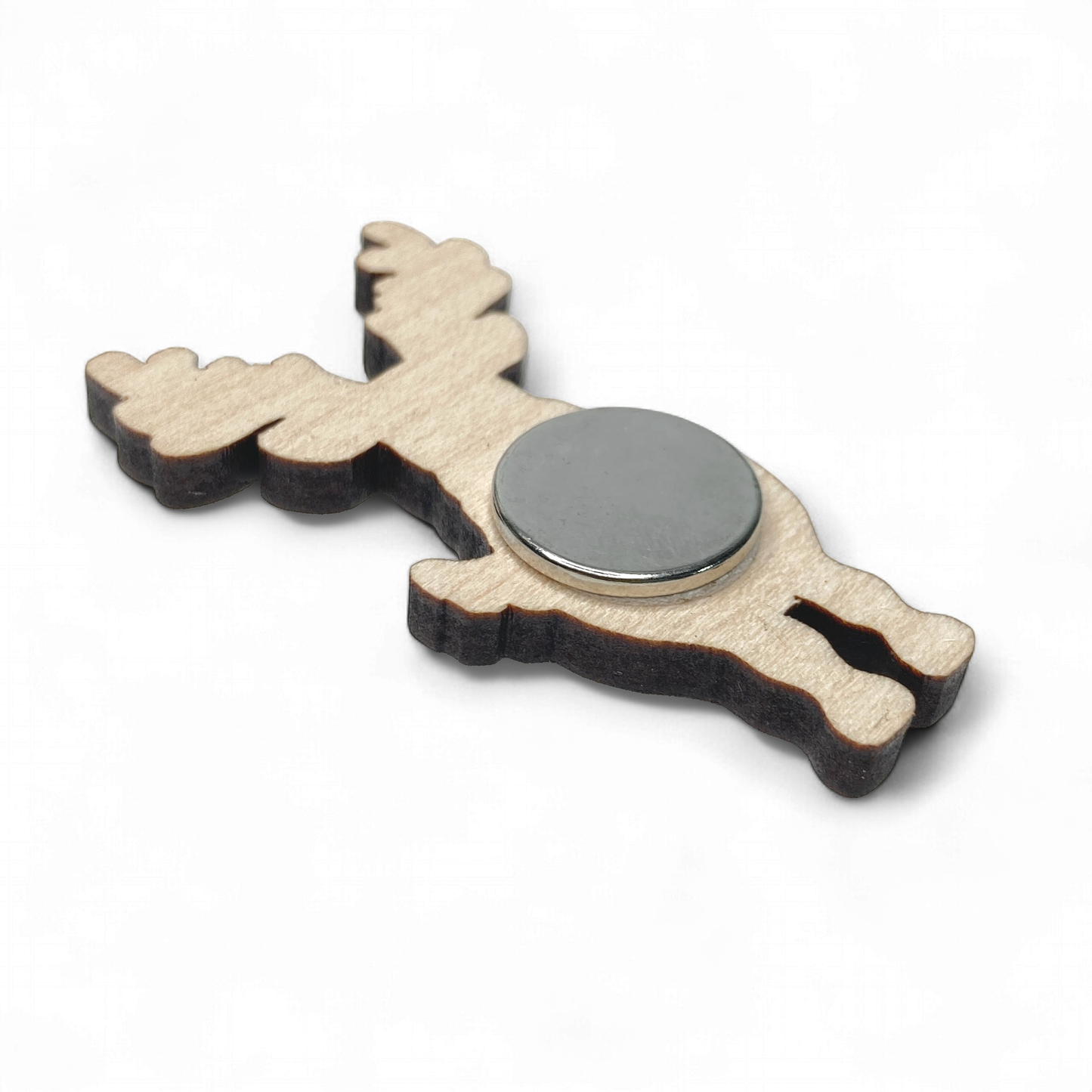 Wooden Stag Fridge Magnet - Maple Wood