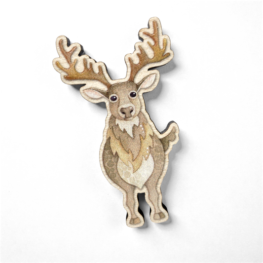 Scottish Stag Fridge Magnet - Wooden Laser Cut