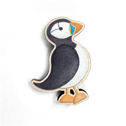 Standing Puffin Fridge Magnet - Wooden Laser Cut