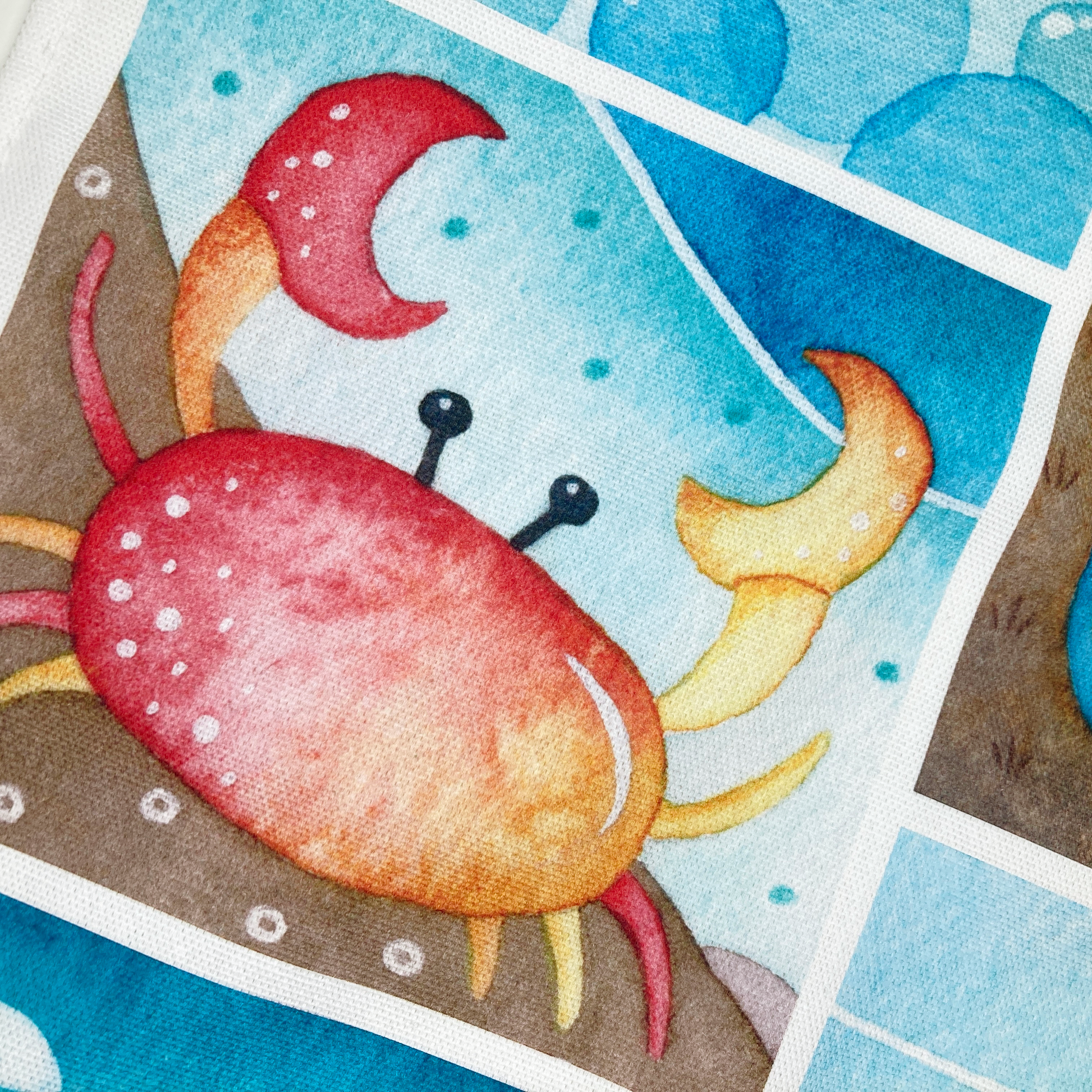 Seaside Tea Towel Set x2 - Puffin, Seagull, Crab, East Neuk of Fife - Save £3