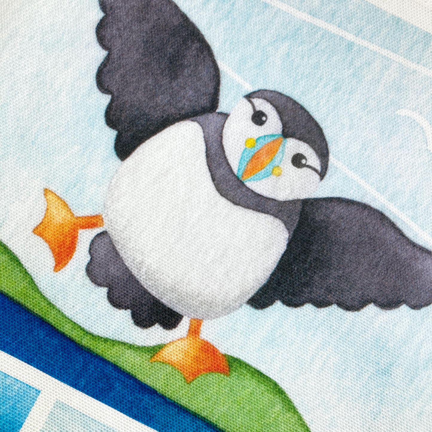 Seaside Tea Towel - Puffin, Seal, Gannet, Whale, Isle of May