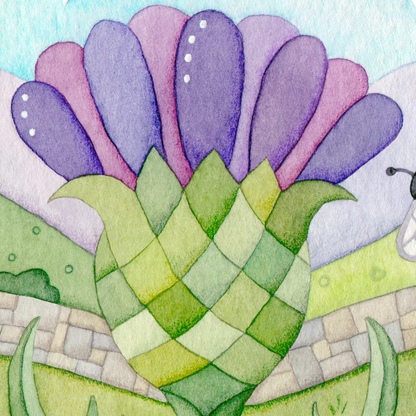 Framed Print - Highland Thistle - Scottish Watercolour Painting