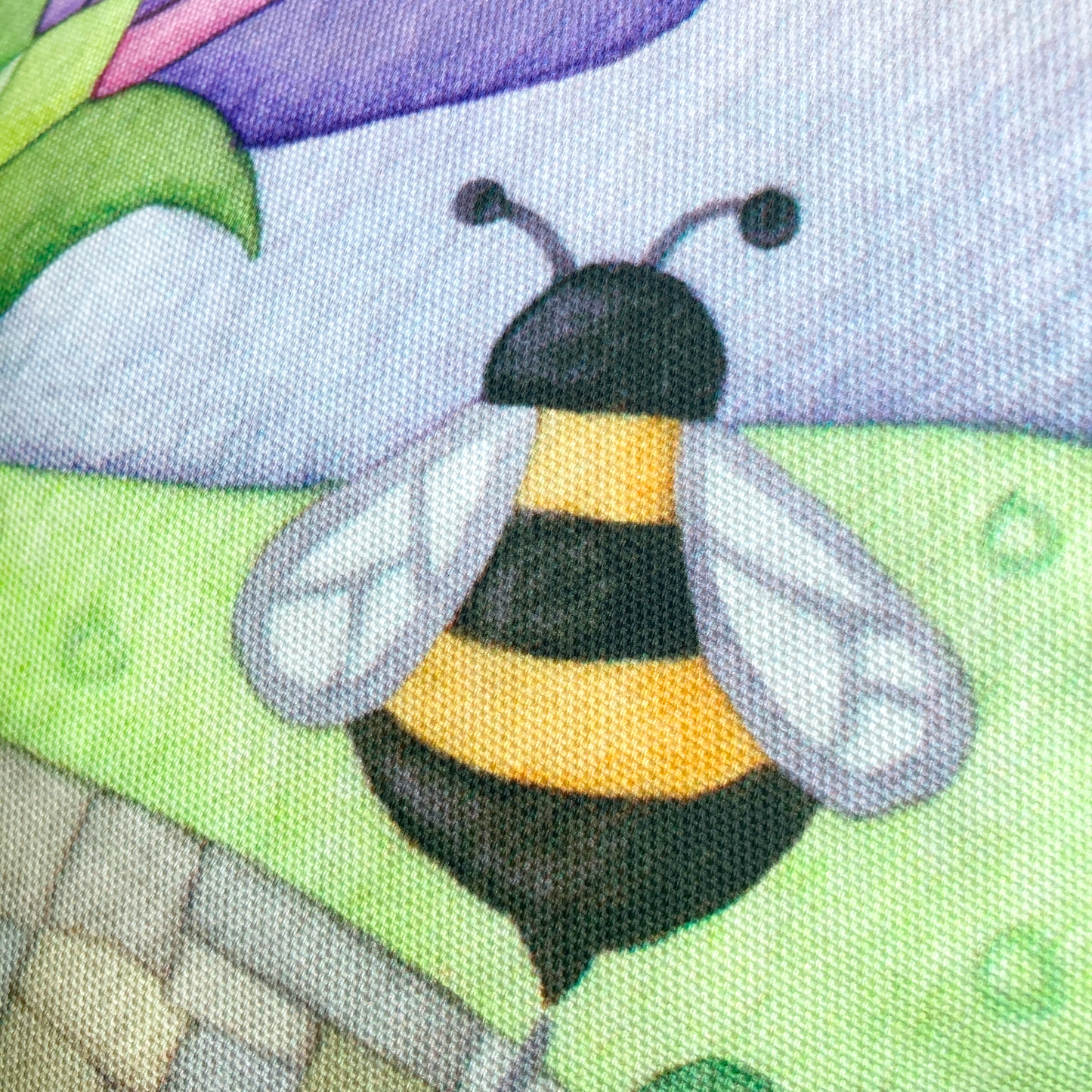 Cushion Cover - Scottish Thistle and Bee - Highland Watercolours