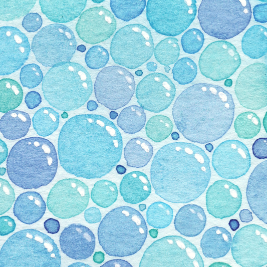 Original Watercolour Painting - Tiny Bubbles - Framed, Mounted and Signed