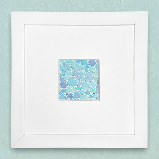 Original Watercolour Painting - Tiny Bubbles - Framed, Mounted and Signed