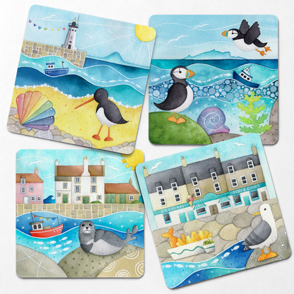 Seaside Placemat Set x4 - East Neuk of Fife - Save £5