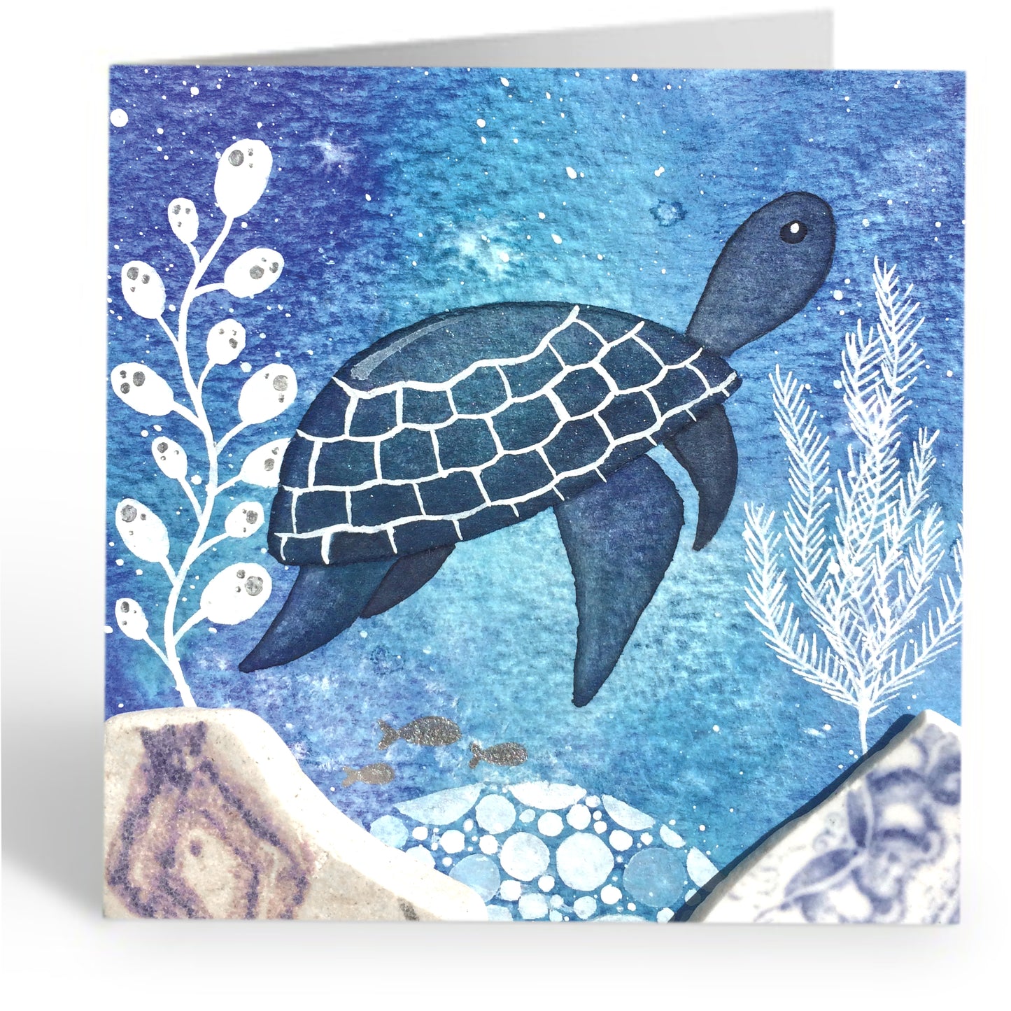 Greetings Cards (Pack of 4) Under the Waves - Whale, Jellyfish, Octopus, Turtle