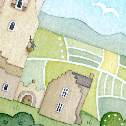 Framed Print - National Wallace Monument, Stirling - Watercolour Painting
