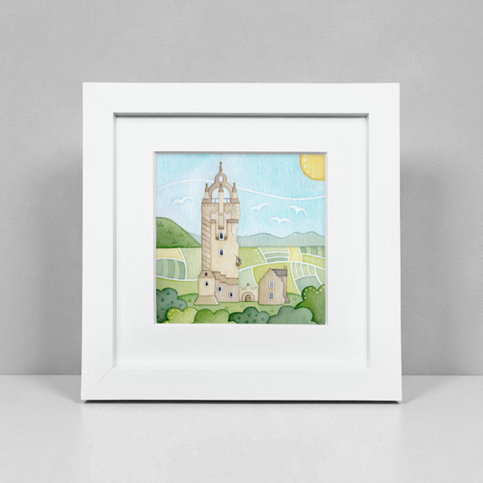 National Wallace Monument Framed Print - Stirling Watercolour