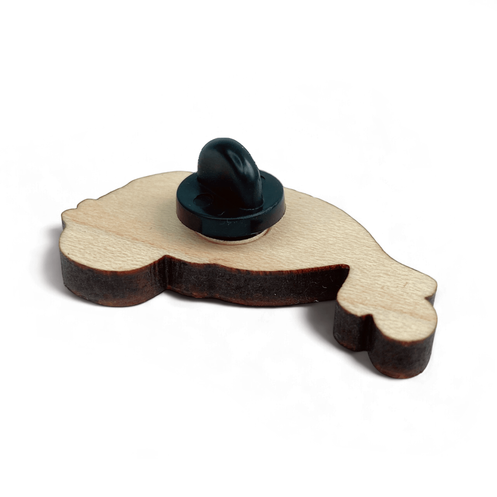 Wooden Pin Badge - Seal - Maple Wood Brooch - East Neuk Beach Crafts