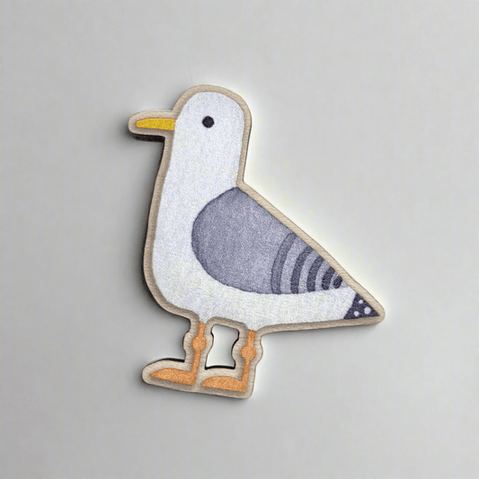Wooden Seagull Fridge Magnet - Maple Wood - East Neuk Beach Crafts