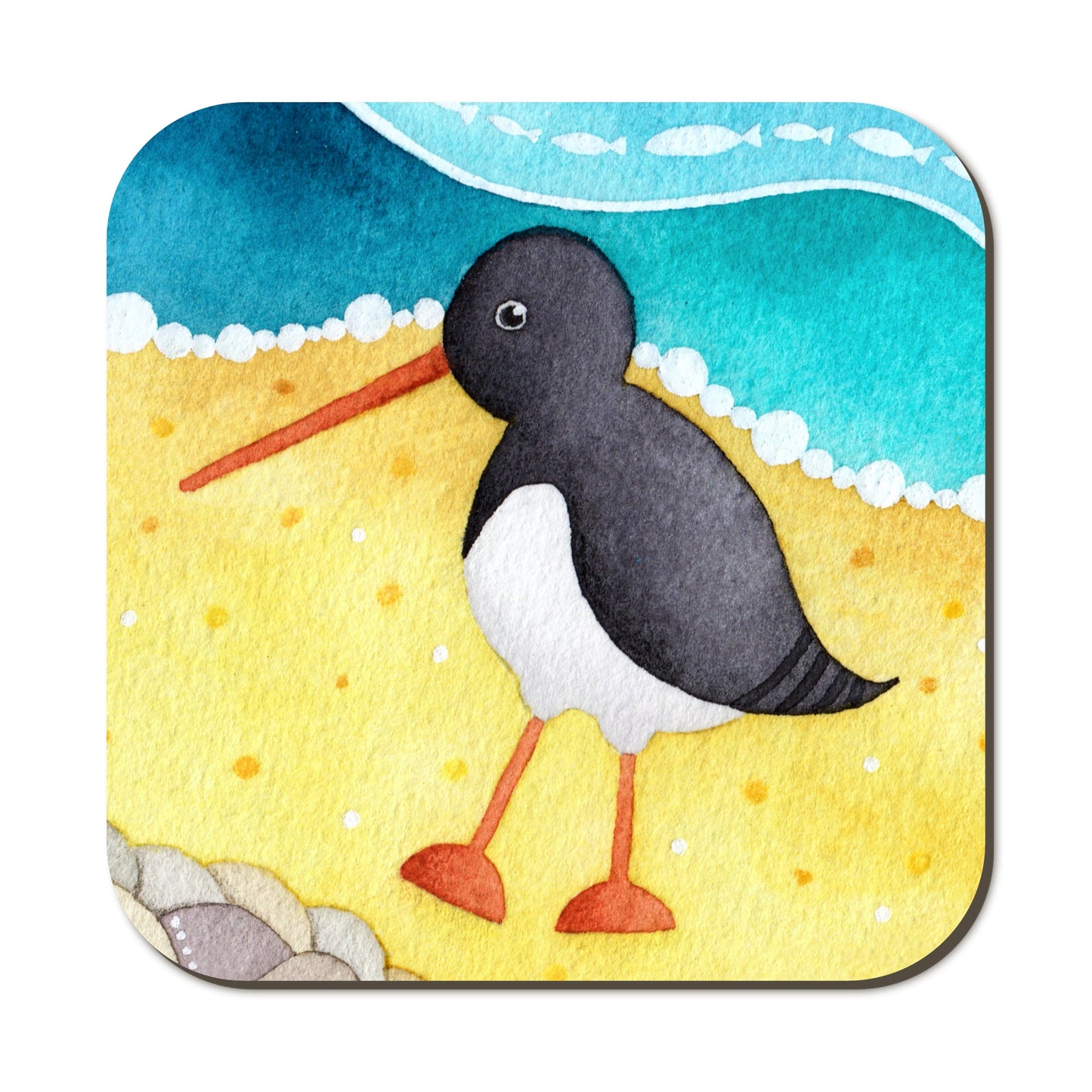 Coaster - Oystercatcher - Cute Seaside Animal Friends - East Neuk Beach Crafts