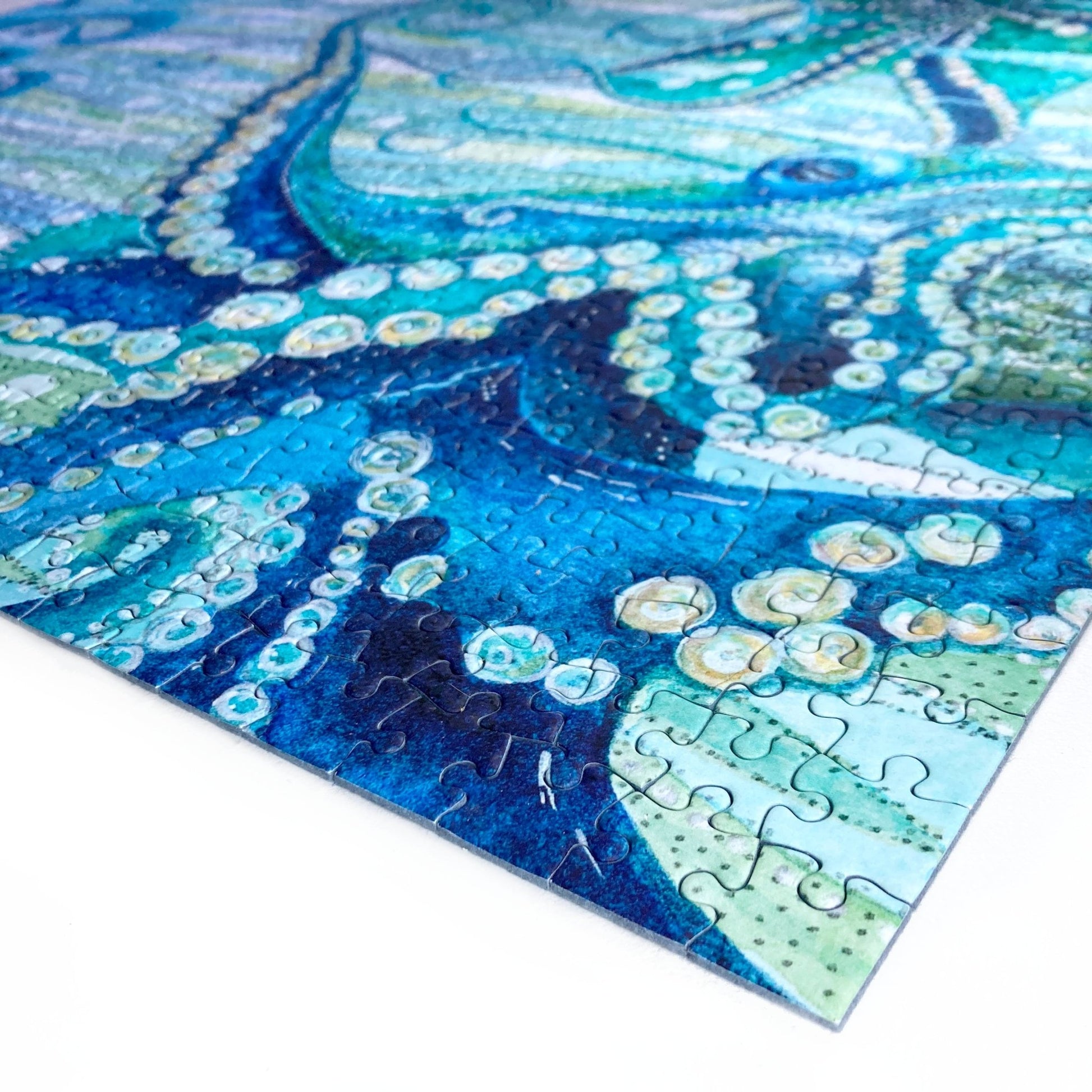 Octopus - Seaside Jigsaw Puzzle 1000 pieces - Silvery Seas - Coastal Art by Elizabeth Stocker - East Neuk Beach Crafts