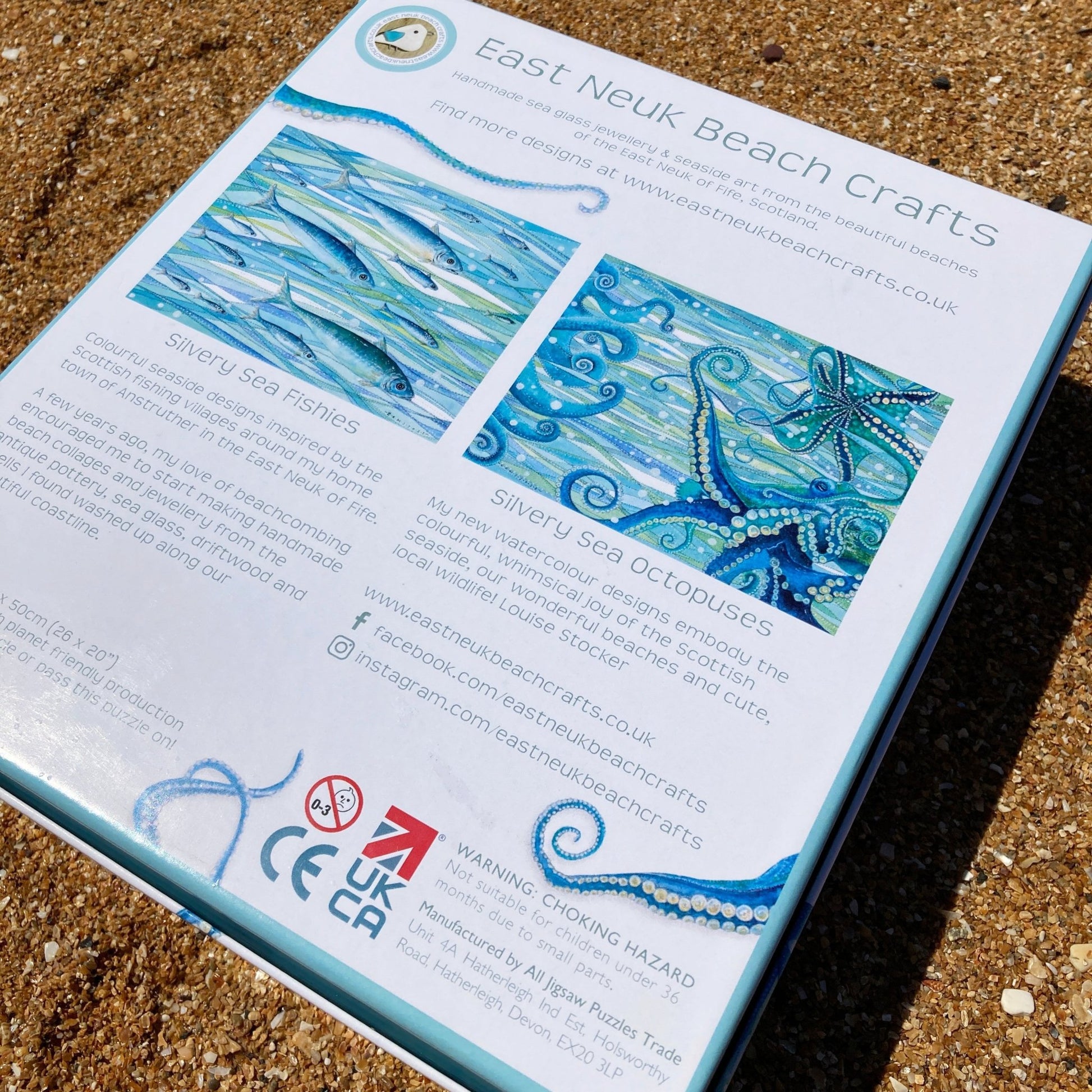 Octopus - Seaside Jigsaw Puzzle 1000 pieces - Silvery Seas - Coastal Art by Elizabeth Stocker - East Neuk Beach Crafts