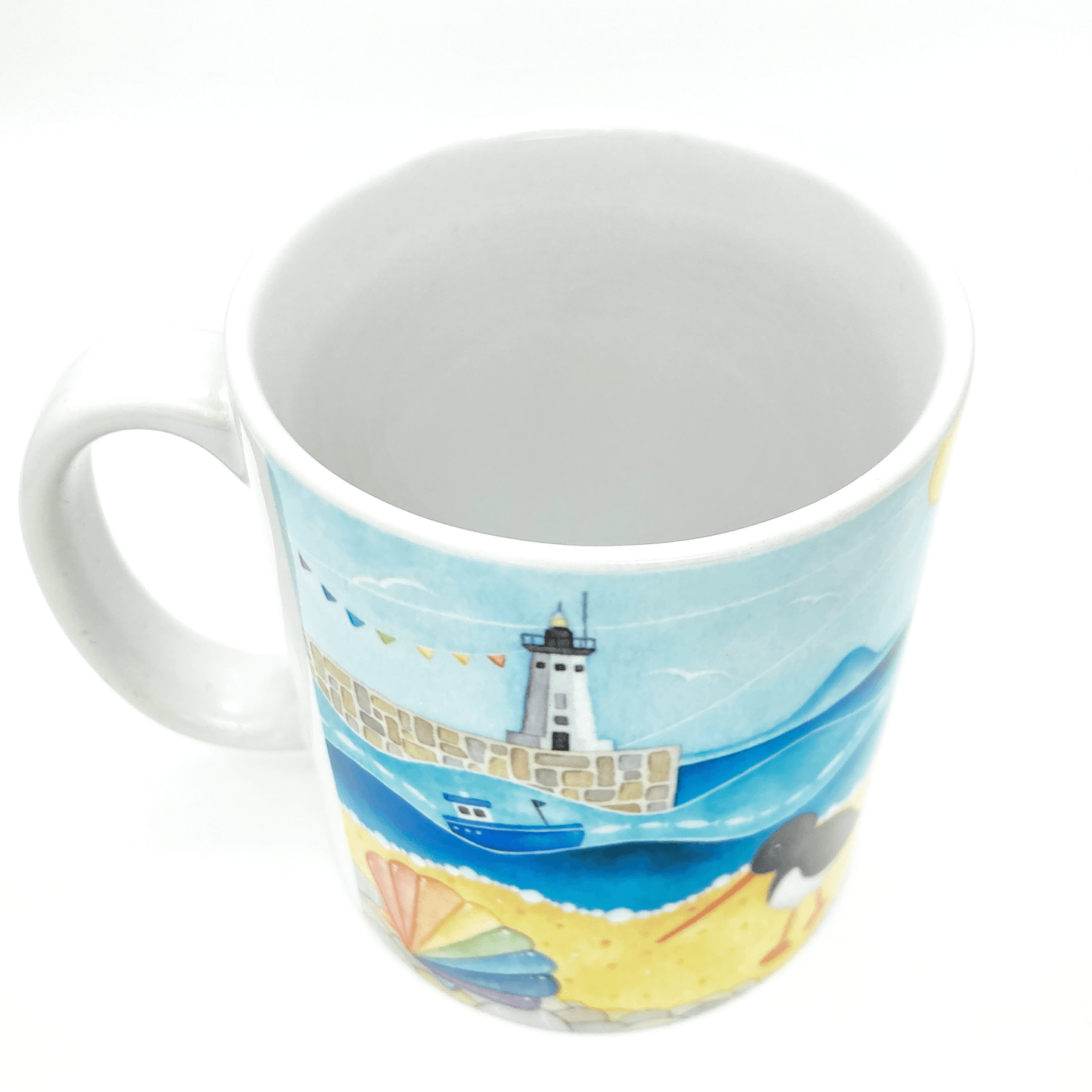 Oystercatcher Mug - Anstruther beach - Seaside Watercolours, East Neuk of Fife - East Neuk Beach Crafts