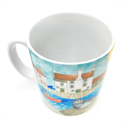Seal Mug - Sammy Seal at Pittenweem Harbour - Seaside Watercolours, East Neuk of Fife - East Neuk Beach Crafts