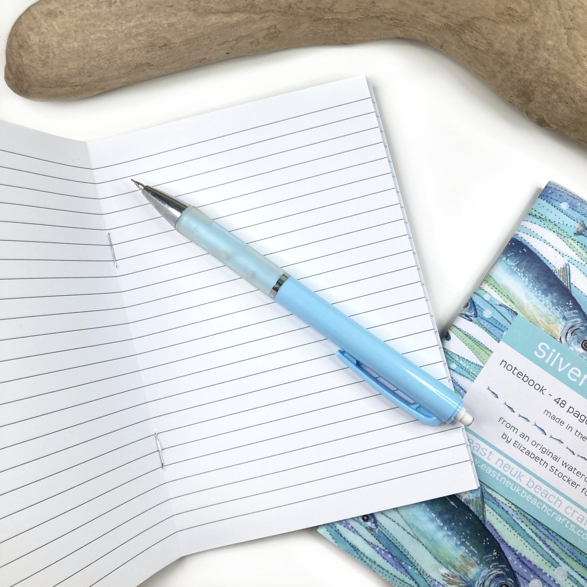 Small Fish Notebook - A6 Pocket Notepad with Lined Paper - Seaside Stationery - East Neuk Beach Crafts